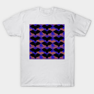 Bats And Bows Blue Orange T-Shirt